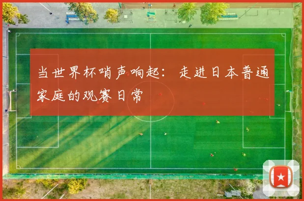 当世界杯哨声响起：走进日本普通家庭的观赛日常
